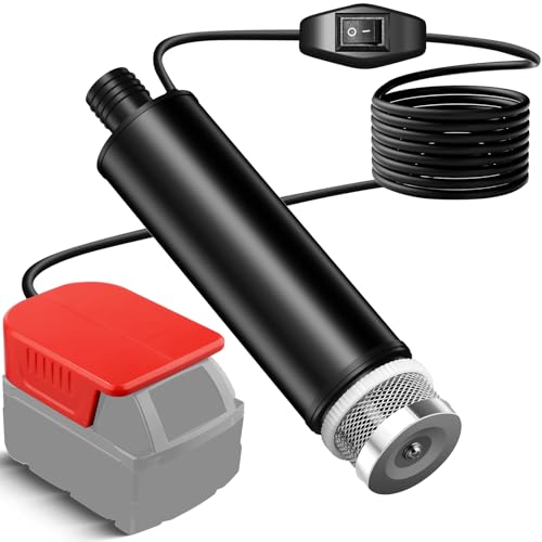 Cordless Submersible Water Pump Compatible with Milwaukee M18 18V Li-ion Battery, 500GPH Portable Transfer Sump Pump for Camping Tub Garden RV Pond Draining Job Sites(No Battery)