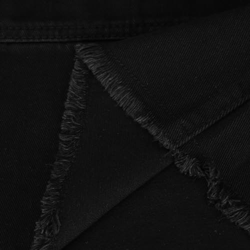 Women's Baggy Wide Leg Jeans High Waisted Casual Black Denim Pants Frayed Raw Hem Fashion Straight Leg Denim Slacks3