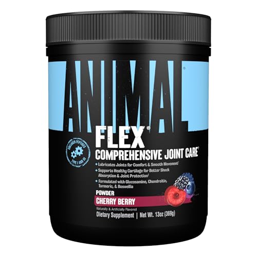 ANIMAL Flex Comprehensive Joint Care - 4 einzigartige Komplexe für Gelenke, Knochen & Knorpel - mit Vitamin A & E, Glucosamin, Leinsamenöl & Hyaluronsäure - Cherry Berry, 369g
