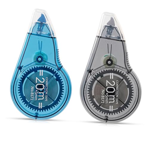 Ycauty Dispensador de Cinta Correctora para Estudiantes de Gran Capacidad, Aplicación Suave para Oficina Escolar, 20m X 5mm