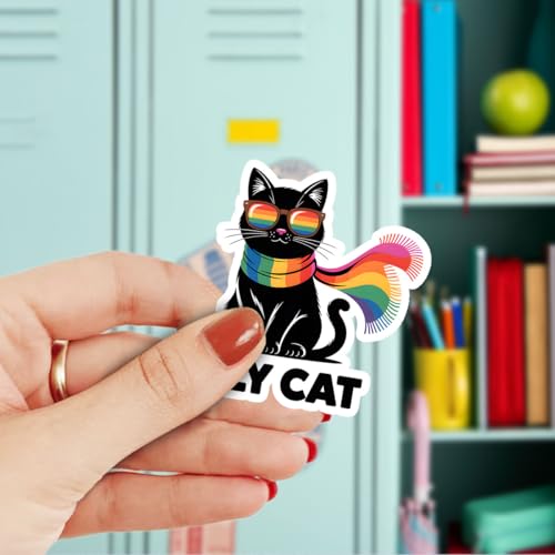 Stickers imperméables Ally Cat pour ordinateur et gourde - Ne se décolorent pas - 7
