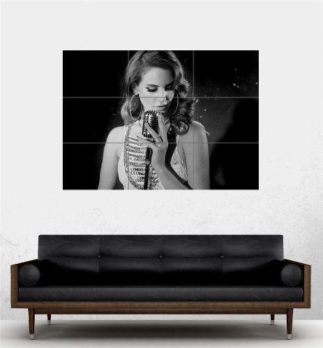 Doppelganger33 LTD LANA DEL REY SINGING GIANT BW POSTER PLAKAT DRUCK ART PRINT PE566
