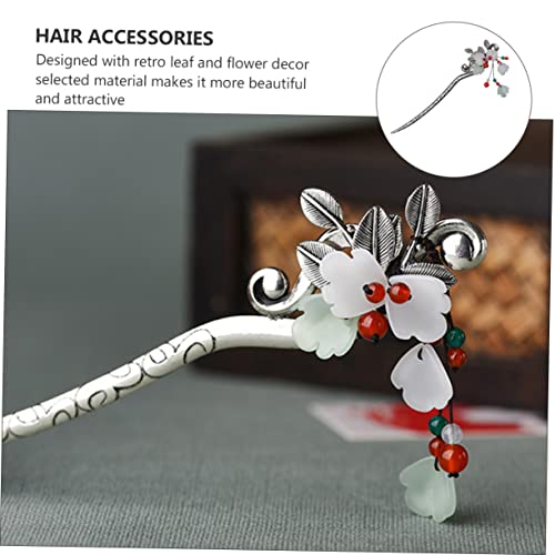 Épingle à cheveux rétro fleur résout le problème des chignons lâches - 3