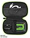 CaseSack case for ZOLEO Satellite Communicator, Black with Green Zip to Match ZOLEO, mesh Accessory Pocket, Large Handy case for More Accessories