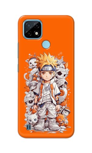 Image of PRINTFIDAA Printed Hard Back Cover Case for Realme C21 Back Cover (Famous Anime Cartoon Character) -112