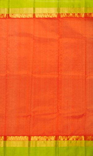 M SIVA NAGESWARA RAO HANDLOOMS orange chirala silk saree – image 4
