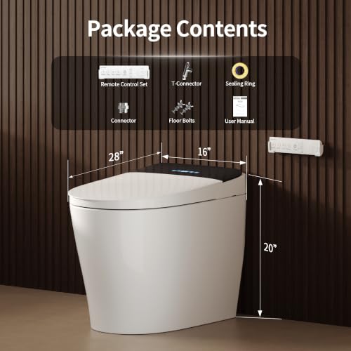 Image of DeerValley Smart Toilet with Bidet Built in, Auto Open Close, ADA Height