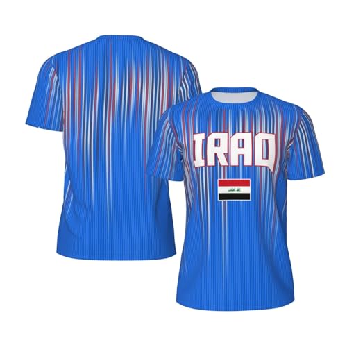 DABOYOZHZH Iraq Flag Cool Iraqans (150) Sports Jersey Mesh T-Shirt 3D Print for Running Cycling Soccer Tennis Fitness Climbing Shirts