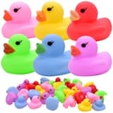 36 Piezas de Patos de Goma,Juguetes de baño de Goma Ducky,Mini Pequeños Patos de Goma Juguete baño Pato de Goma para Baby Shower Juguetes Educativos para Bañera Suministros para Fiesta Cumpleaños