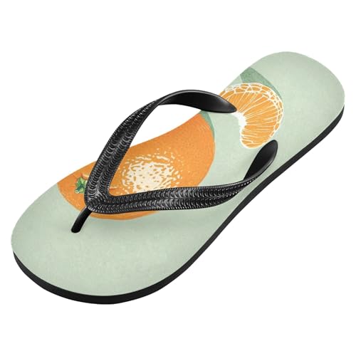 Burbuja Orange Flip Flops for Women Men, Soft Thong Sandals Rubber Slippers for Pool Beach Essentials2