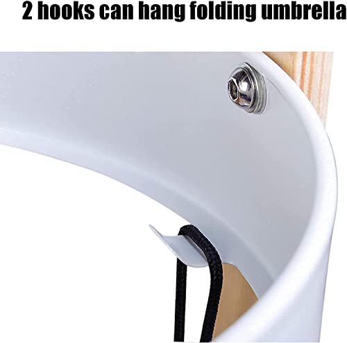 Porte-parapluie rétro compact blanc avec rangement parapluies courts