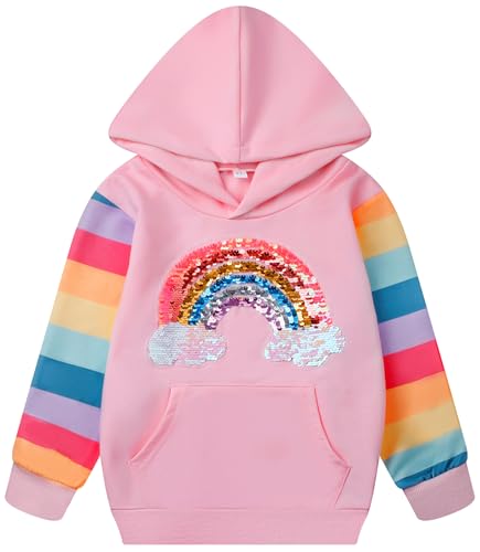 Popshion Toddler Girls Hoodies Kids Pullover Sweatshirt Butterfly Sweater Casual Hoodies Sweatshirts Long Sleeve Shirts Tops
