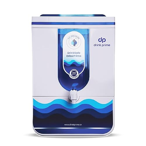 Image of DrinkPrime IoT-Enabled, RO Water Purifier for Home +UV+UF | 2-YEAR FREE Service+Filter Changes+Relocation | Suitable for Borewell,Tanker,Municipal Water | 8L Storage | 6-Stage Filtration