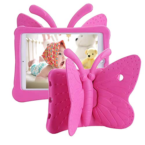 Tading Kids iPad 6th Generation Case, iPad 5th Generation Case, iPad Air 2 Case for Kids,Cute Butterfly Shockproof EVA Foam Super Protection Stand Cover for 9.7