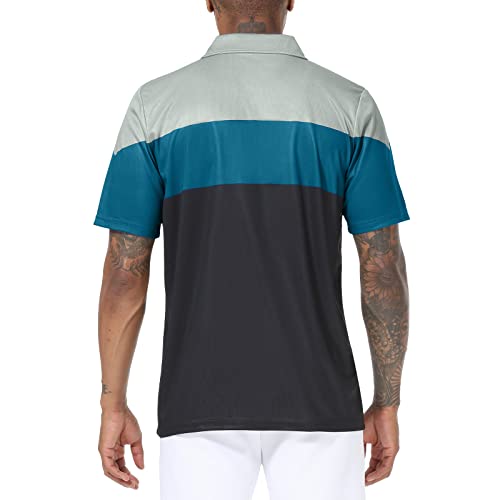 Mens Short Sleeve Golf Polo Shirts Dry Fit Moisture Wicking Performance Casual Sports Polo Shirts for Men3