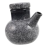 WEKADRIN Dispensador de Aceite y Vinagre Cerámico Grande para Cocina Botella Multifuncional para Salsa y Condimentos Recipiente Resistente y Fácil de Limpiar para Uso Doméstico