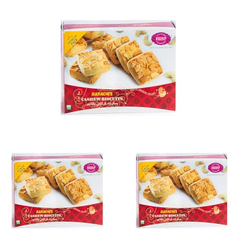 Image of Karachi Bakery Premium Cashew Biscuit, 800 g (Pack of 3)