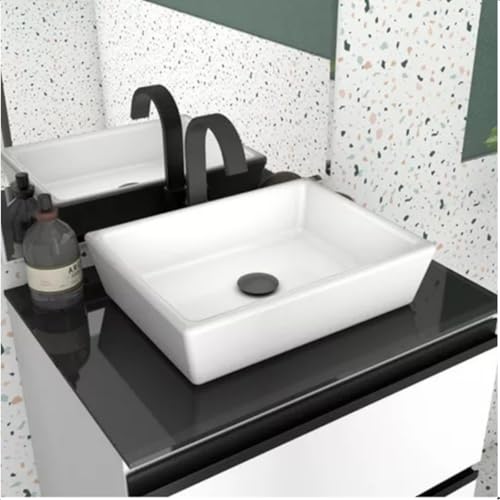 Cuba Lavabo de Apoio Retangular Branca 100% Louça 40cm Peq. Def. - Guaruja B
