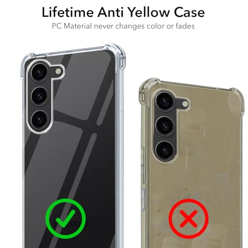 Image of Jkobi Back Cover for Samsung Galaxy S23 Plus 5G (Shockproof Crystal Clear Anti Yellow Case | Drop & Camera Protection | Hard Polycarbonate)