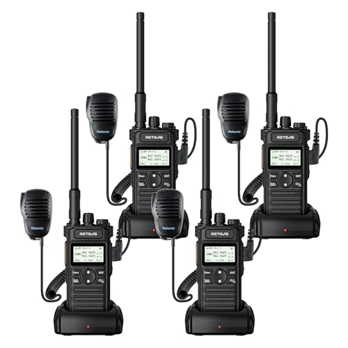 Image of Retevis RT86S (2nd Gen RT86) Walkie Talkie Long Range,Professional 2 Way Radio with Mic,Heavy Duty,Group Call,NOAA,LCD Screen,Type-C,Two Way Radios for Adults Logistics Construction Industrial(4 Pack)