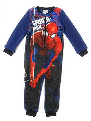 E PLUS M Pijama Spiderman Marvel para Niños - Pelele Spiderman Marvel Peto Infantil (4 - 5 años, Azul Marino) Cover