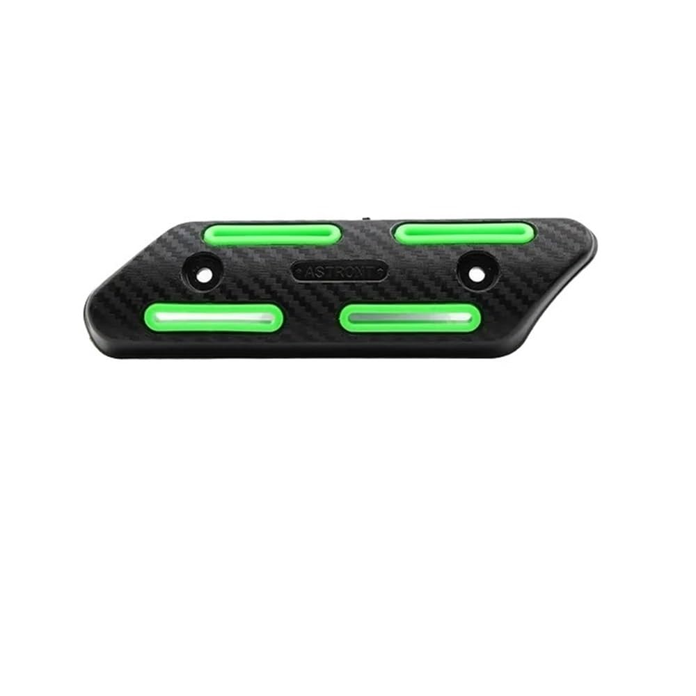 Paracalore per moto, paracalore per silenziatore, Protezione universale for copertura scudo termico for tubo marmitta di scarico for moto(Green)