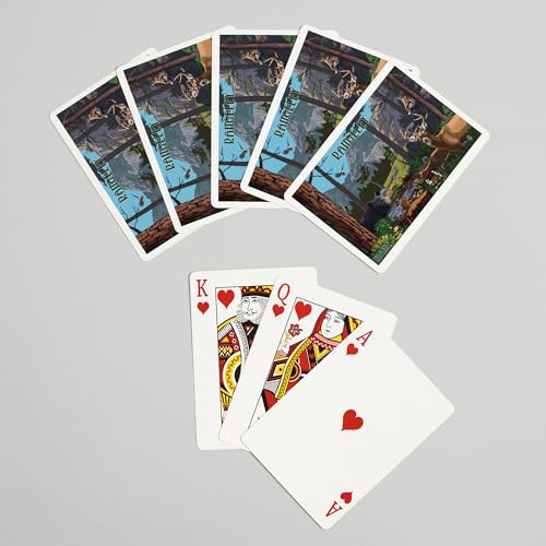 Baraja de cartas Póker tamaño estándar, 52 cartas miniatura 7
