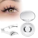 Reutilizables Pestañas postizas magneticas,Pestañas Magnéticas con Aplicador,pestañas magneticas Aspecto Natural 3D,No Requiere Pegamento Ni Removedor,Incluye Estuche con Espejo ﻿