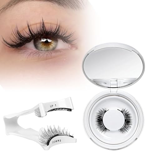 Reutilizables Pestañas postizas magneticas,Pestañas Magnéticas con Aplicador,pestañas magneticas Aspecto Natural 3D,No Requiere Pegamento Ni Removedor,Incluye Estuche con Espejo ﻿