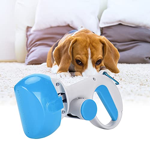 Image of GLOGLOW Dog Pooper Scooper, Portable Dog Poop Picker Waste Cleaner with Trash Bag Dispenser Pet Toilet Picker for Walks Travel Camping(Blue)