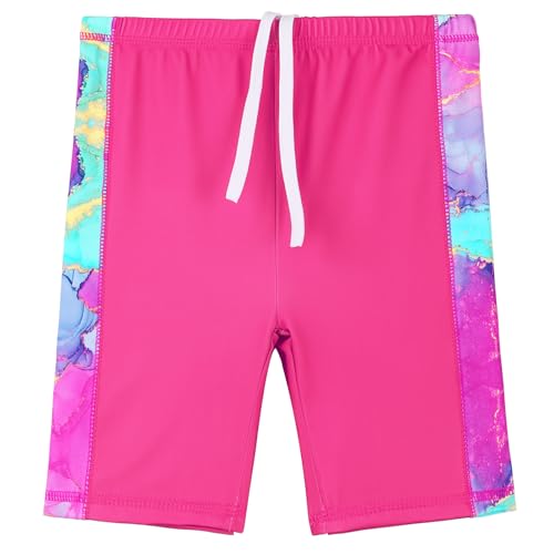 Image of TFJH E Girls Long Sleeve Two Piece Rash Guard Set UPF 50+ 3-13 Y | Stretchy & quick-dry fabric, breathable & lightweight, UPF 50+ sun protection, ideal for pool beach vacation