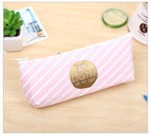 Preisvergleich Produktbild FUTIIF 1Pc School Bleistiftbeutel Bleistiftbeutel Streifen Serie Stiftbeutel Büro Schreibwaren Leinwand Bleistiftetui
