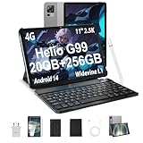 DOOGEE T35 Tablet mit Tastatur, 27,9 cm (11 Zoll), 20 GB + 256 GB / 2 TB TF 2,5 K FHD+ Kinder-Tablet, Helio G99 Widevine L1 / Dual 4G LTE + 5G WiFi / 8580 mAh / 20 MP/Face ID Android 14 Gaming