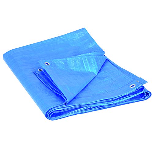 iWork - L-81-844 - Toldo Multiusos 4x5 metros 80 gr/m2 con ojetes color azul