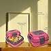 Pinnacle Inulated Leak Proof Lunch Box for Kids/Adults - Stainless Steel Thermal Lunch Box Container for School Set of 2 Sizes (Pink, 16-32 oz)