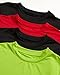 Black Bear Boys Athletic Tank Top - 4 Pack Sleeveless Athletic Top Workout Boys Shirt - Youth Crew Neck Muscle Shirts, Size 8-10, Black/Red/Black/Green