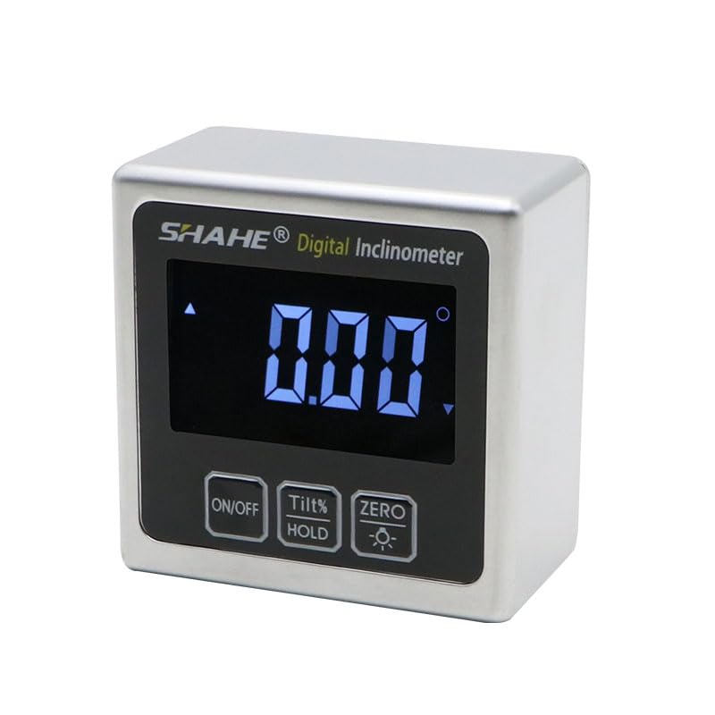 Medidor de ángulo digital SHAHE metálico con base magnética miniatura 2