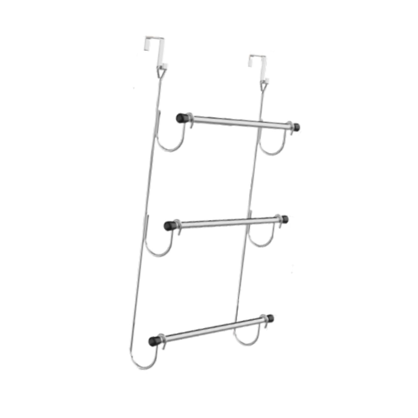 Porte-serviettes sans perçage 3 niveaux amovible pour porte de douche