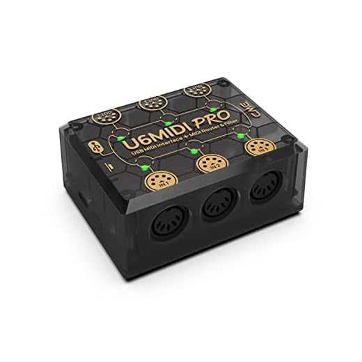 CME U6MIDI Pro - MIDI Interface with Router, Mapper, and Filter - Plug-and-play USB MIDI for computers - Standalone 3-in-3-out MIDI for Merge, Split, Thru
