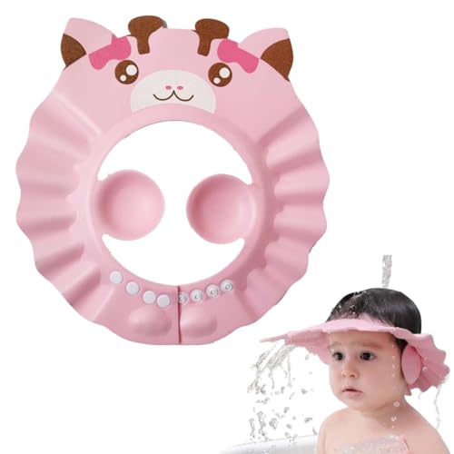 1 Pezzi Cuffia da Doccia Regolabile, Cappello Doccia Bambini, Cuffia da Bagno per Testa Bambino, Regolabile Visiera Cappello, Protezione per Doccia, Per Proteggi Occhi, Bocca, Orecchie