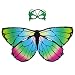 Kids Butterfly Wings Costume Mask for Girls Rainbow Halloween Dress Up Party (Rainbow 2)