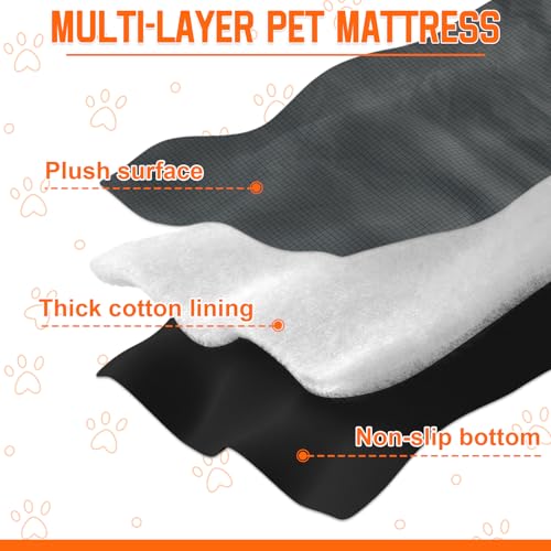 VGECEE Hundebett Mittelgroße Hunde Tragbares Hundebett Wasserdicht Hundematratze 90x60cm Faltbare Hundereisedecke Hundematte Hundekissen Mittelgroße Hunde Liegematte für Hundekiste, Sofa, Boden, Auto