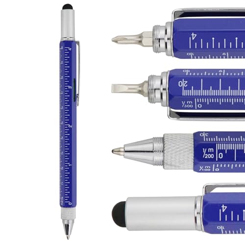 Stylo multifonction HeTaoCat 6 en 1 bleu, le cadeau idéal pour bricoleur