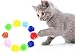 TECH-P 200 Pack 1.6 Inch 40mm with Glitter Pom Pom Balls Sparkle Balls My Cat's All Time Favorite Toy - Assorted Color