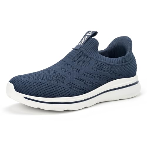 Men's Hands-Free Slip On Sneakers | Laceless Walking Shoes for Gym/Travel/Office