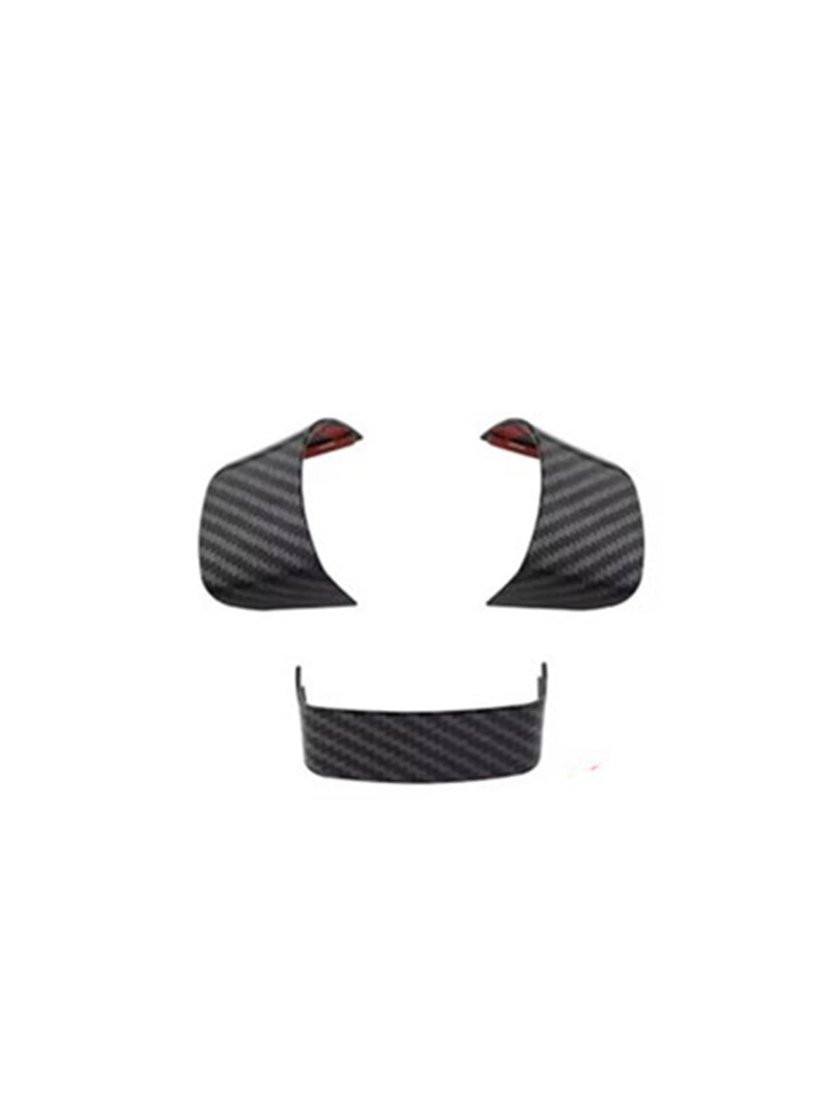 Button Trim Compatible with VW for Passat B6 2005 2006 2007 2008 2009 2010 Car Steering Wheel Button Stickers(Carbon Fiber Textured ABS Plastic)