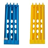 2 Pcs Pigeon Parrot Leg Ring Stand , Pigeon Leg Ring Holder Bands Rack Frame, Green,orange