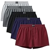 [Ｋａｙｉｙａｓｕ] ニットトランクス メンズ 下着 抗菌防臭加工 前開き ボタン付き 個別包装 95%綿 大きいサイズ M-5L 50-125kg対応 3枚/5枚セット ストレッチ 通気 (5枚セット M)