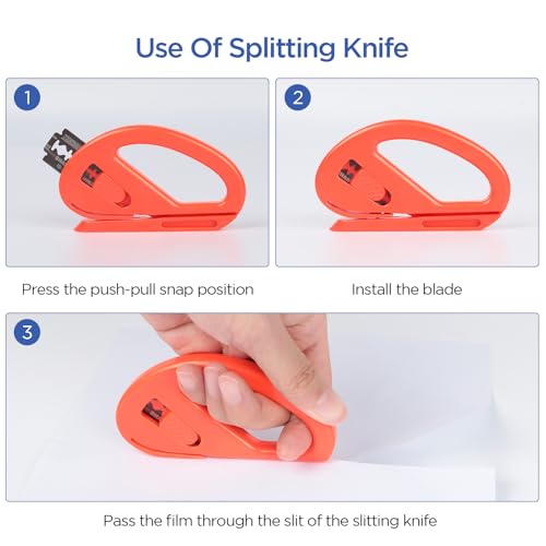 AiQInu 7 Stück Rakel für Folie, Rakelset zum Folieren, Rakel Set für Folierung mit Filzrakel Rakel, Präzisionsmesser,Cutter,Messer mit 5 Klingen, Folienrakel, für Fensterfolien und Auto Folien
