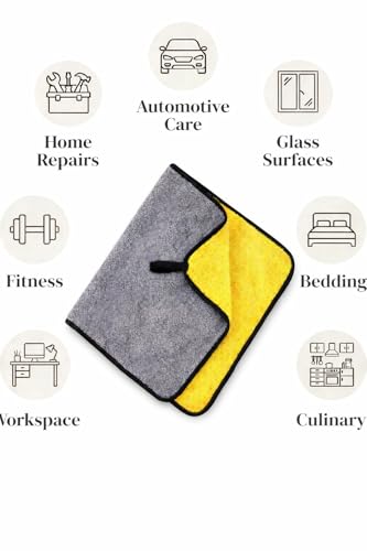 Image of Microfiber Towel for Car Cleaning 400 GSM TRIZONE Micro Fiber Cleaning Towel, Cloth for Dusting Washing & Mirror Glass Cleaning, Microfiber Cloth for Drying & for Car Detailing (4 Colors) Pack(2)